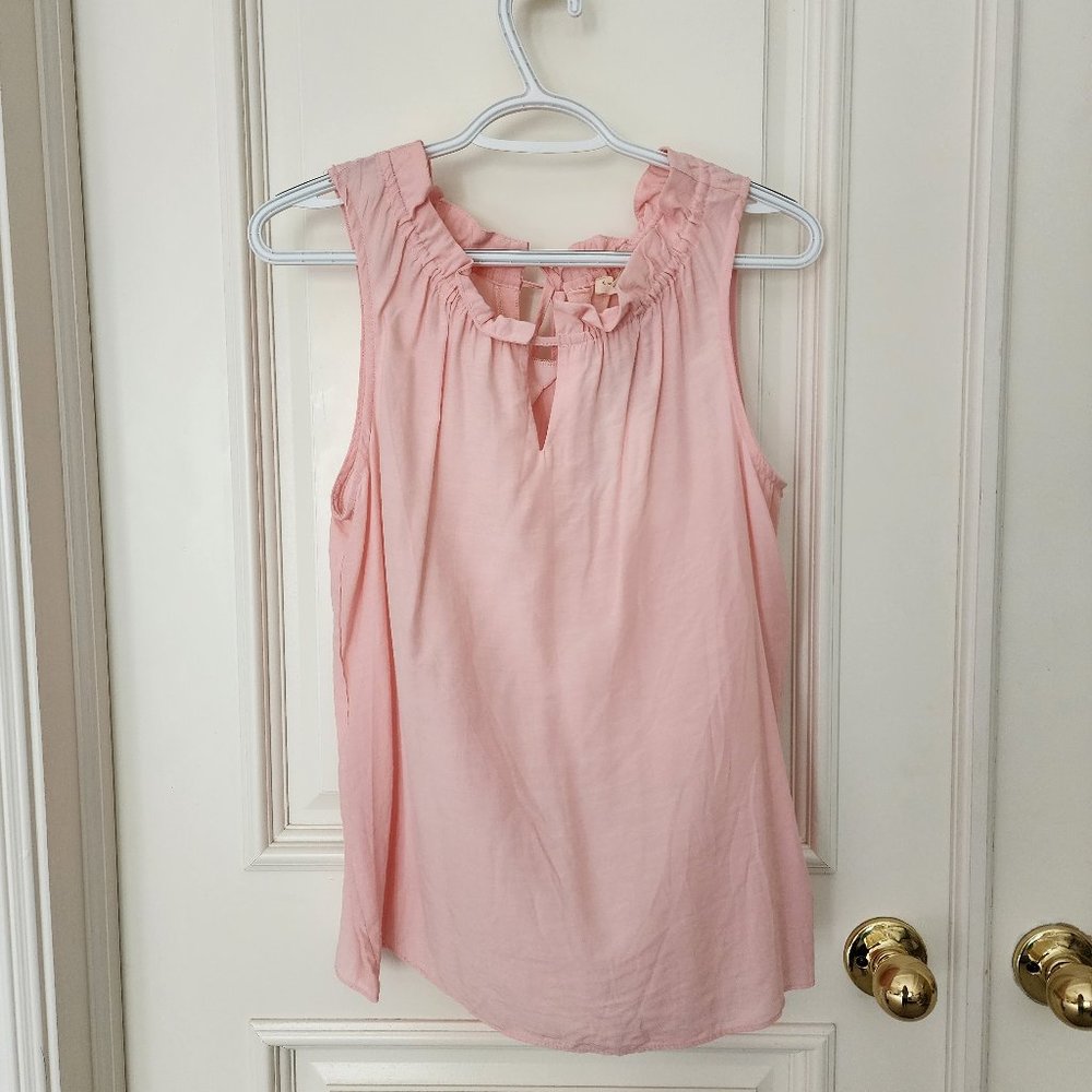 CURRENT AIR Riva Ruffle Neckline Blouse  | Small